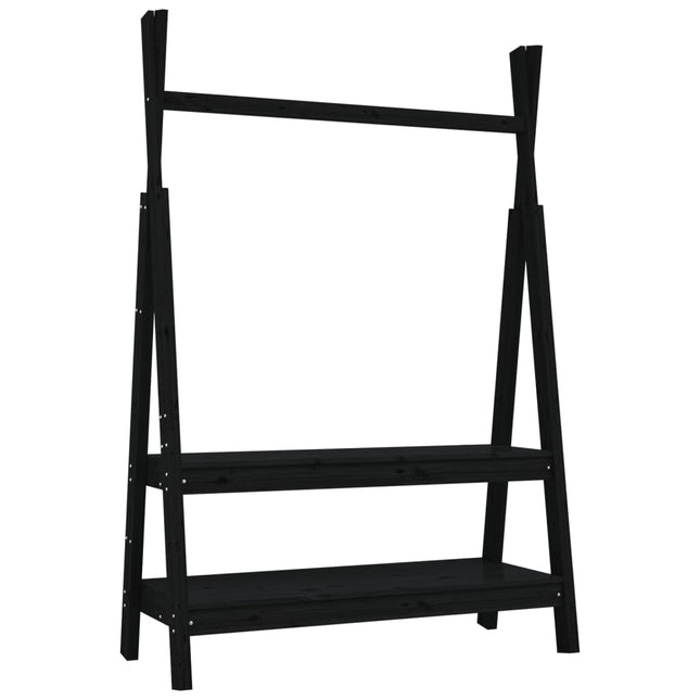 Porte-Vêtements 100X45,5X150 Cm Bois De Pin Massif