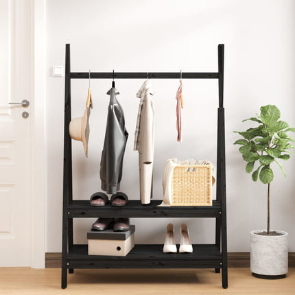 Porte-Vêtements 100X45,5X150 Cm Bois De Pin Massif