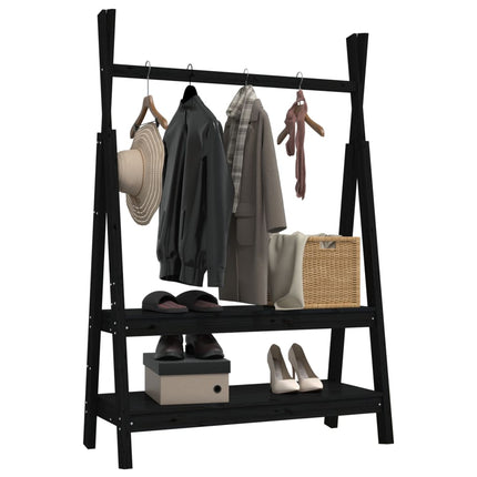 Porte-Vêtements 100X45,5X150 Cm Bois De Pin Massif
