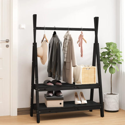 Porte-Vêtements 100X45,5X150 Cm Bois De Pin Massif