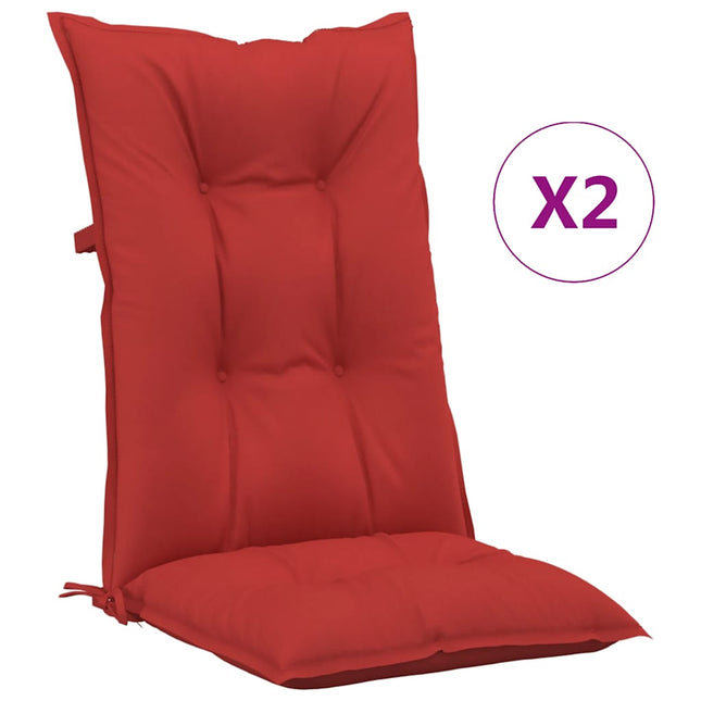 Coussins De Chaise De Jardin Dossier Haut Lot De 2 Tissu