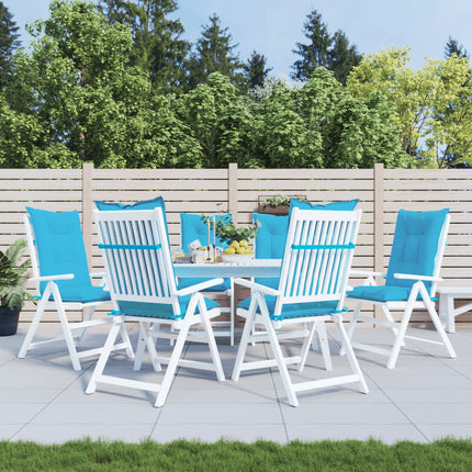 Coussins De Chaise De Jardin À Dossier Haut Lot De 2 Turquoise