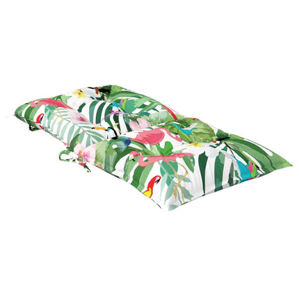 Coussins De Chaise À Dossier Bas Lot De 6 Multicolore Tissu Vert Et Rose