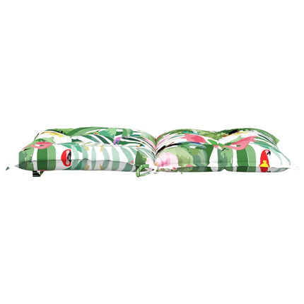 Coussins De Chaise À Dossier Bas Lot De 6 Multicolore Tissu Vert Et Rose
