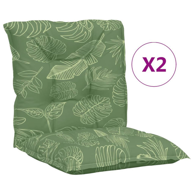 Coussins De Chaise À Dossier Bas Lot De 2 Modèle De Feuille Design À Feuille