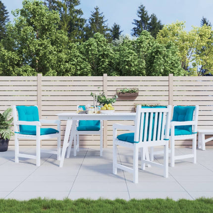 Coussins De Chaise De Jardin À Dossier Bas Lot De 4 Turquoise