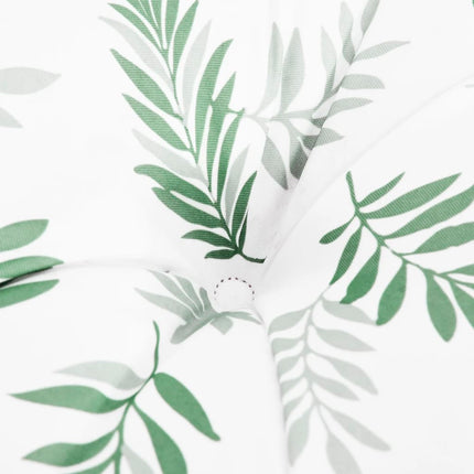 Coussin De Palette Motif De Feuilles Tissu Blanc Et Vert