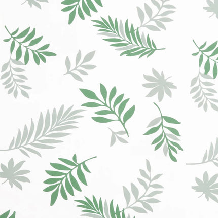 Coussin De Palette Motif De Feuilles Tissu Blanc Et Vert