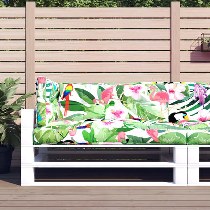 Coussins De Palette Lot De 3 Motif De Feuilles Tissu