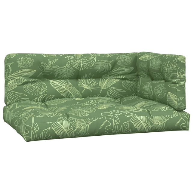 Coussins De Palette Lot De 3 Motif De Feuilles Tissu