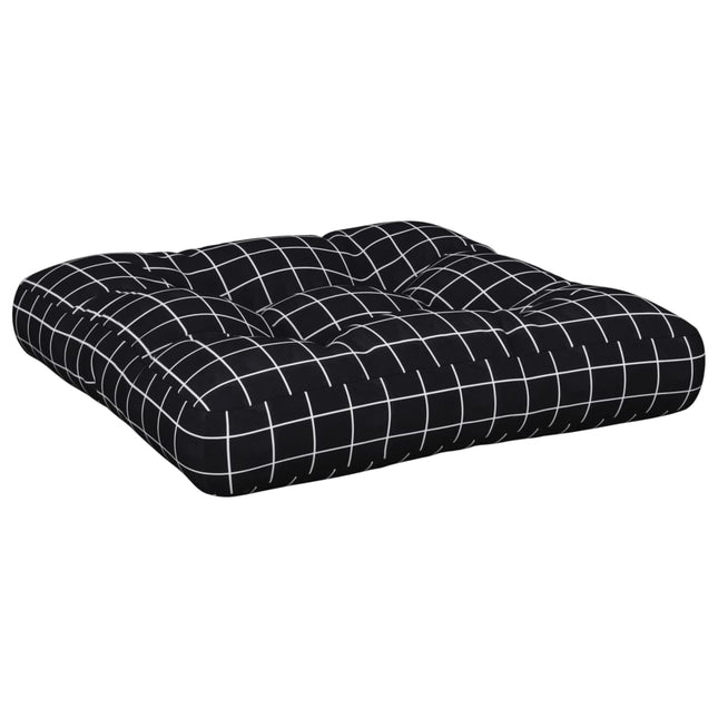 Coussin De Palette Motif À Carreaux Noir 58X58X10 Cm