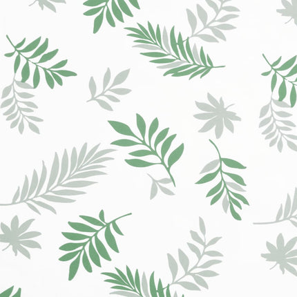 Coussins De Chaise Lot De 4 Motif De Feuilles Tissu Blanc Et Vert