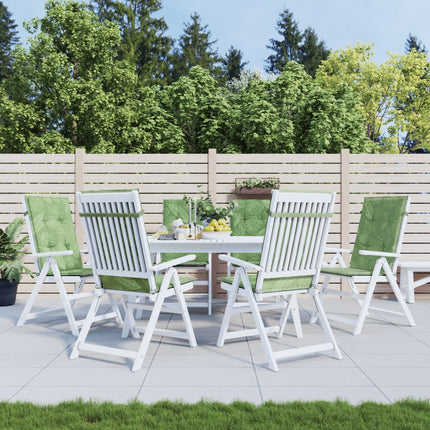 Coussins De Chaise De Jardin À Dossier Haut Lot De 6 Tissu Design À Feuille