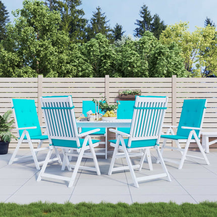 Coussins De Chaise De Jardin À Dossier Haut Lot De 2 Turquoise