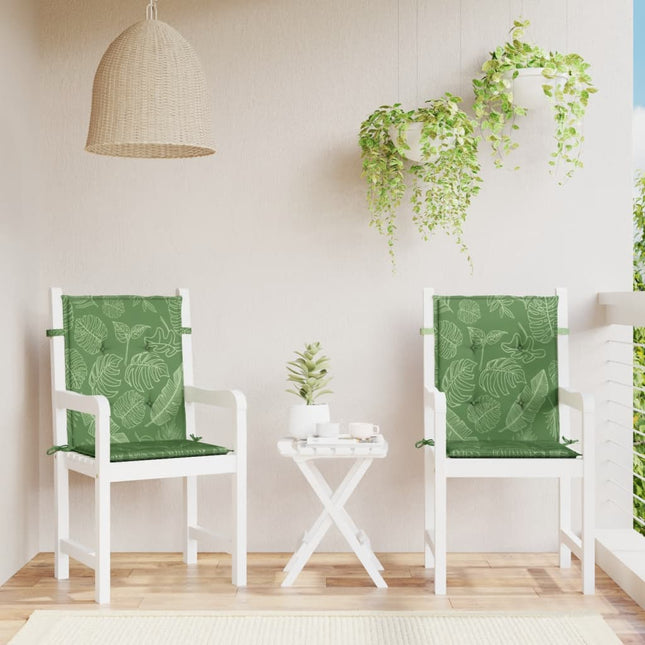 Coussins De Chaise À Dossier Bas Lot De 2 Modèle De Feuille Design À Feuille