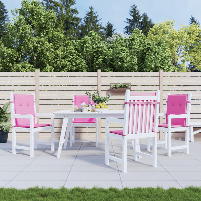 Coussins De Chaise De Jardin À Dossier Bas Lot De 6 Rose