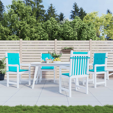 Coussins De Chaise De Jardin À Dossier Bas Lot De 4 Turquoise