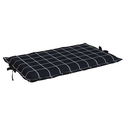 Coussin De Chaise Longue Motif À Carreaux Noir Tissu Oxford
