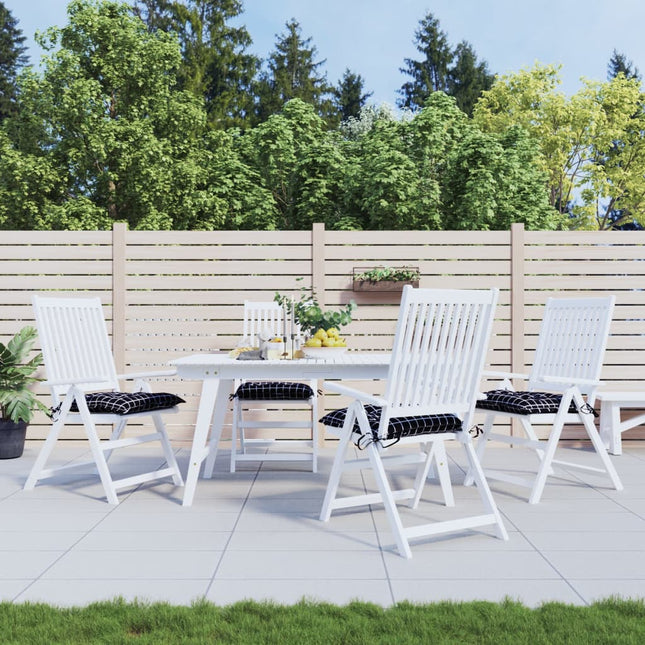 Coussins De Chaise Lot De 2 Carreaux Noir Noir Et Blanc