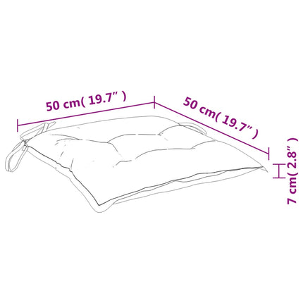 Coussins De Chaise Lot De 2 Carreaux Noir Noir Et Blanc