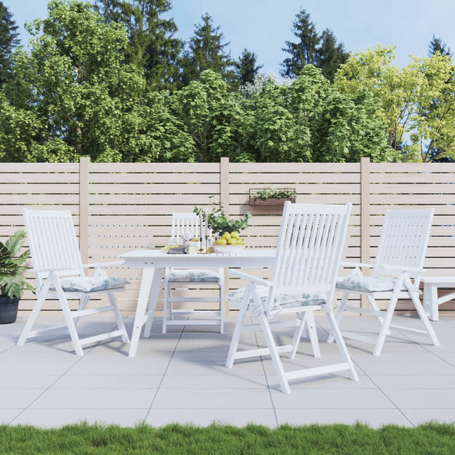 Coussins De Chaise Lot De 2 À Motif De Feuilles Blanc Et Vert