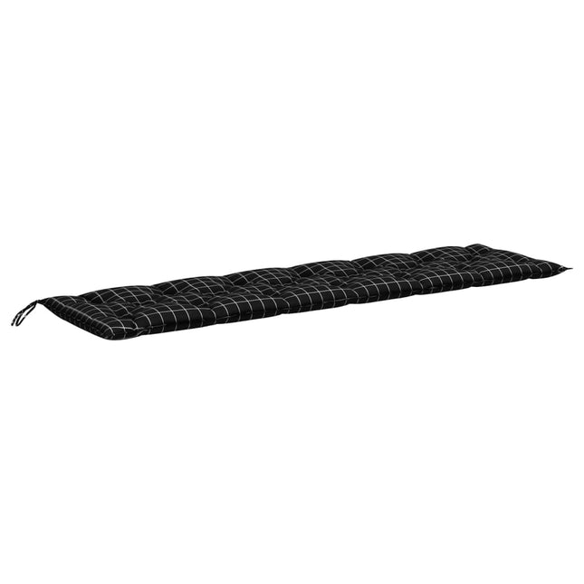 Coussin De Banc De Jardin Carreaux Noir Tissu