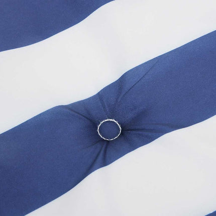 Coussins De Chaise À Dossier Haut Lot De 2 Rayures Bleu/Blanc