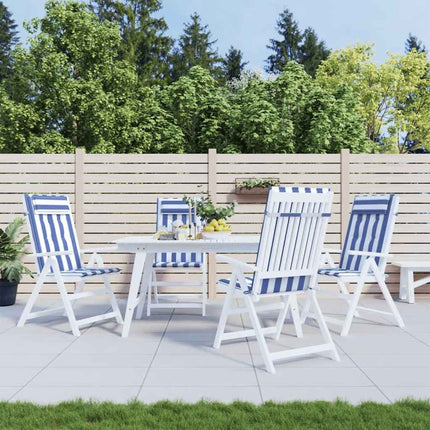 Coussins De Chaise À Dossier Haut Lot De 2 Rayures Bleu/Blanc
