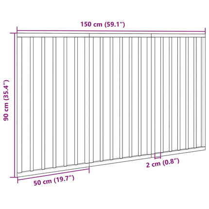 Barrière Pour Chien Pliable 3 Panneaux 150 Cm Bois De Peuplier
