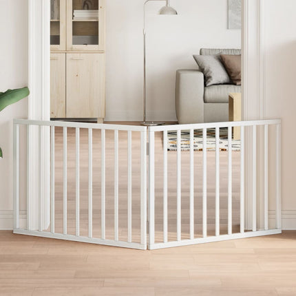 Barrière Pour Chiens Avec Porte 6 Panneaux Bois De Peuplier