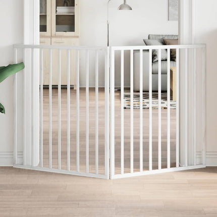 Barrière Pour Chiens Avec Porte 6 Panneaux Bois De Peuplier