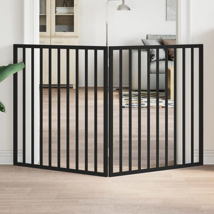 Barrière Pour Chiens Avec Porte 6 Panneaux Bois De Peuplier