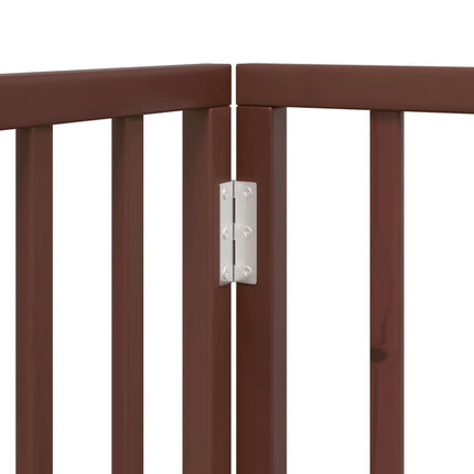 Barrière Pour Chiens Avec Porte 6 Panneaux Bois De Peuplier