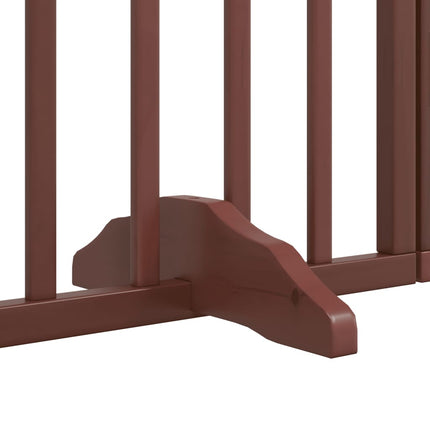 Barrière Pour Chiens Avec Porte 6 Panneaux Bois De Peuplier