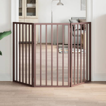Barrière Pour Chiens Avec Porte 6 Panneaux Bois De Peuplier