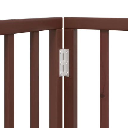 Barrière Pour Chiens Avec Porte 6 Panneaux Bois De Peuplier