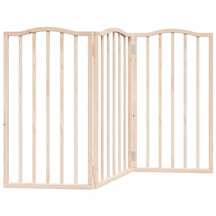 Barrière Pour Chien Pliable 3 Panneaux 150 Cm Bois De Peuplier