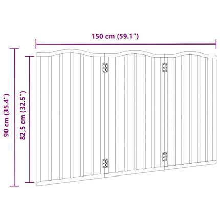 Barrière Pour Chien Pliable 3 Panneaux 150 Cm Bois De Peuplier