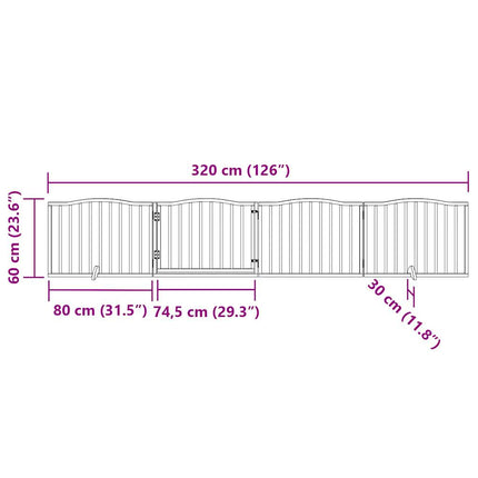 Barrière Pour Chiens Avec Porte 4 Panneaux Bois De Peuplier Gris Béton