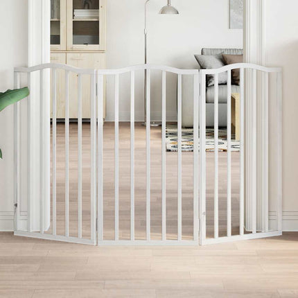 Barrière Pour Chiens Et Porte 4 Panneaux Bois De Peuplier