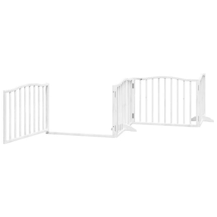Barrière Pour Chiens Et Porte 4 Panneaux Bois De Peuplier