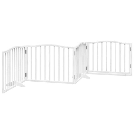 Barrière Pour Chiens Et Porte 4 Panneaux Bois De Peuplier
