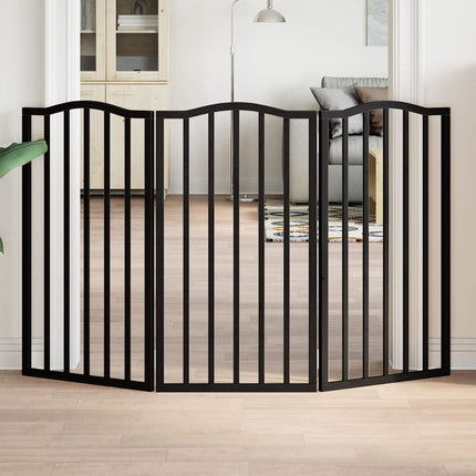 Barrière Pour Chiens Et Porte 4 Panneaux Bois De Peuplier