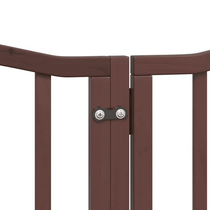 Barrière Pour Chiens Avec Porte 6 Panneaux Bois De Peuplier Chêne Sonoma