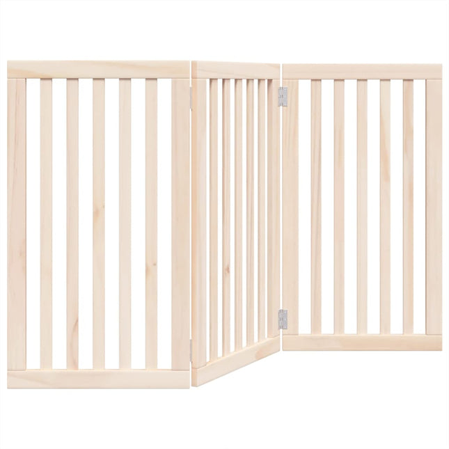 Barrière Pour Chien Pliable 3 Panneaux 150 Cm Bois De Peuplier