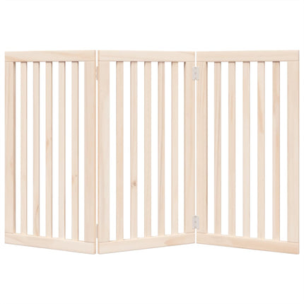 Barrière Pour Chien Pliable 3 Panneaux 150 Cm Bois De Peuplier