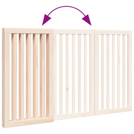 Barrière Pour Chien Pliable 3 Panneaux 150 Cm Bois De Peuplier
