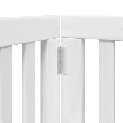 Barrière Pour Chiens Et Porte 6 Panneaux Blanc Bois De Peuplier Chêne Sonoma