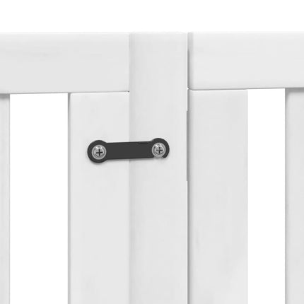 Barrière Pour Chiens Et Porte 6 Panneaux Blanc Bois De Peuplier Chêne Sonoma