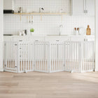 Barrière Pour Chiens Et Porte 6 Panneaux Blanc Bois De Peuplier Chêne Sonoma